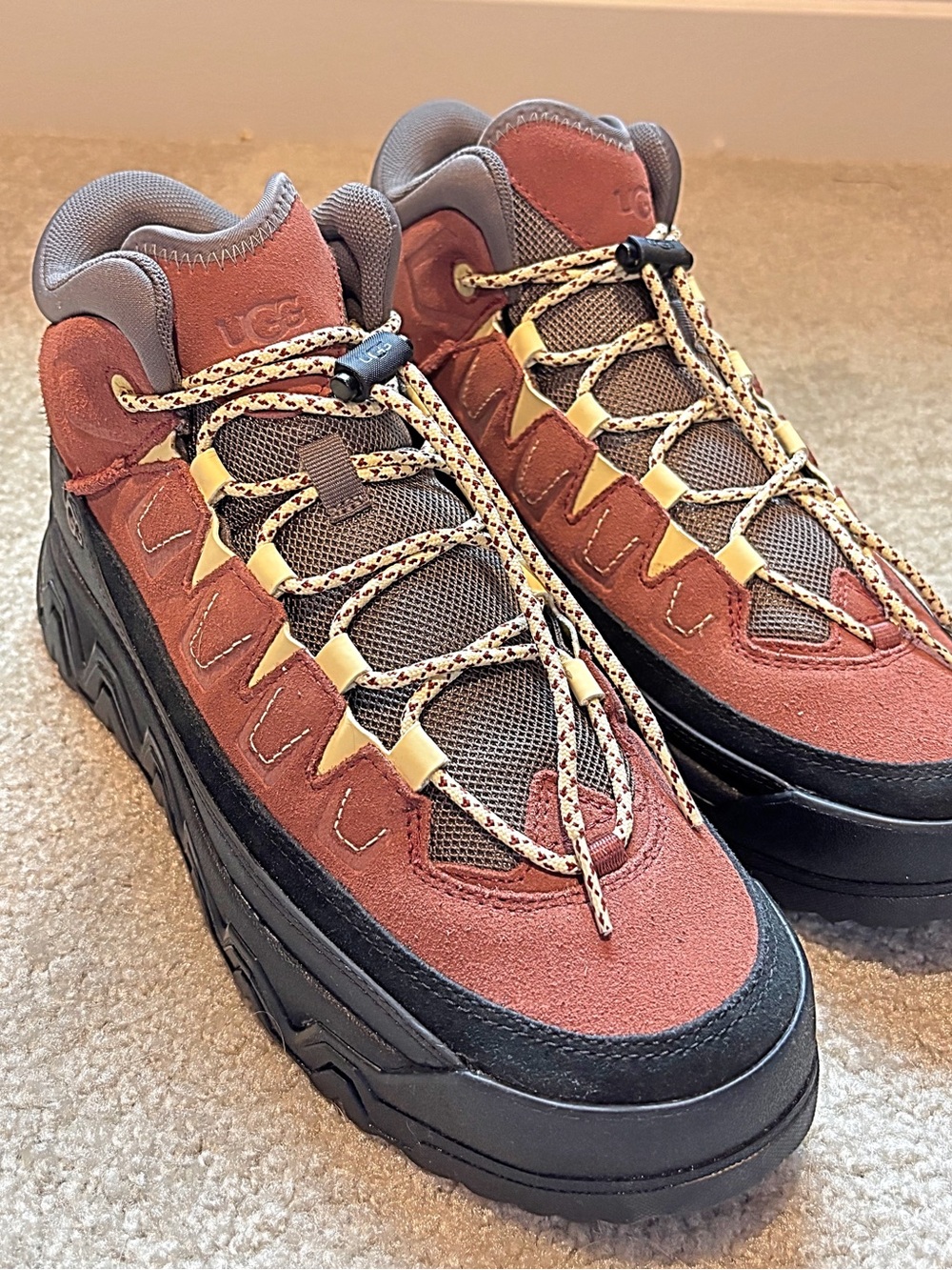 UGG CapTrail High Boot Red Jasper Waterproof Hiking Boots Women's Size 10